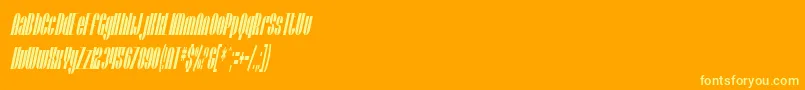 SfBaroquesqueOblique Font – Yellow Fonts on Orange Background