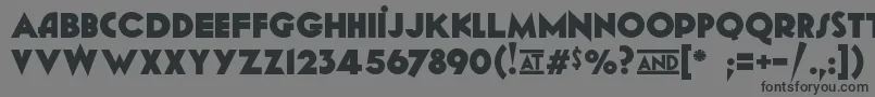 フォントGeomancyExtraBold – 黒い文字の灰色の背景