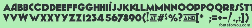 GeomancyExtraBold Font – Black Fonts on Green Background