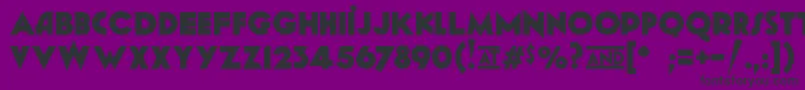 フォントGeomancyExtraBold – 紫の背景に黒い文字