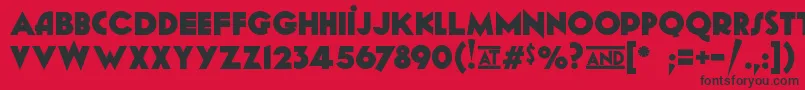 GeomancyExtraBold Font – Black Fonts on Red Background