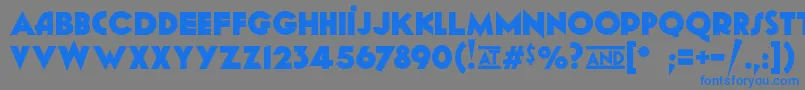 Шрифт GeomancyExtraBold – синие шрифты на сером фоне