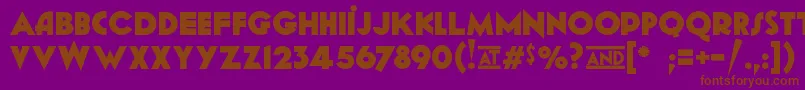 GeomancyExtraBold-fontti – ruskeat fontit violetilla taustalla