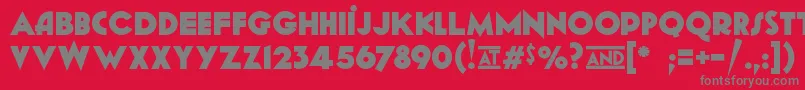 GeomancyExtraBold Font – Gray Fonts on Red Background