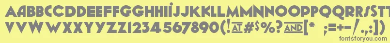 Шрифт GeomancyExtraBold – серые шрифты на жёлтом фоне