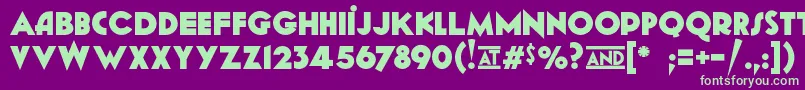 GeomancyExtraBold Font – Green Fonts on Purple Background