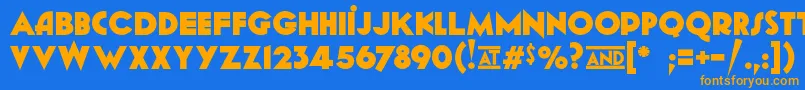 GeomancyExtraBold Font – Orange Fonts on Blue Background