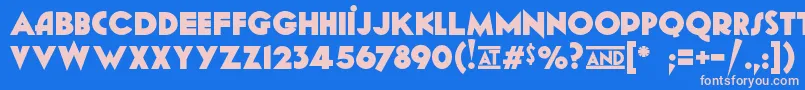 フォントGeomancyExtraBold – ピンクの文字、青い背景