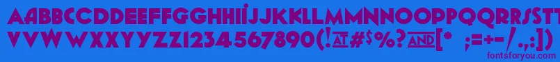 Police GeomancyExtraBold – polices violettes sur fond bleu