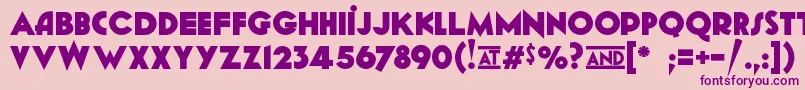 Police GeomancyExtraBold – polices violettes sur fond rose