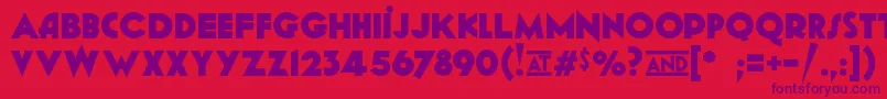 GeomancyExtraBold Font – Purple Fonts on Red Background