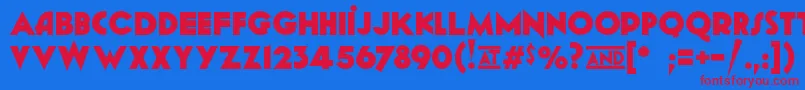 GeomancyExtraBold Font – Red Fonts on Blue Background
