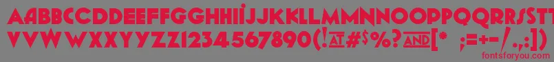 GeomancyExtraBold Font – Red Fonts on Gray Background