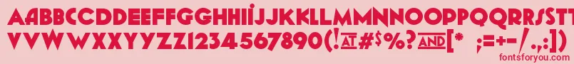 GeomancyExtraBold Font – Red Fonts on Pink Background