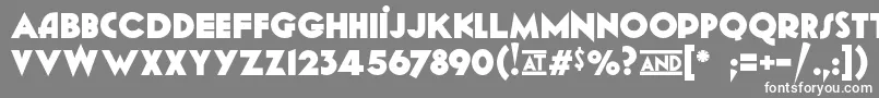 フォントGeomancyExtraBold – 灰色の背景に白い文字