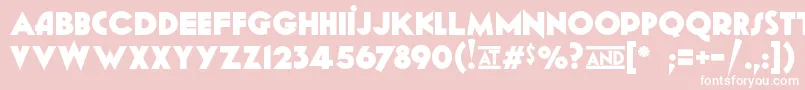 GeomancyExtraBold-Schriftart – Weiße Schriften auf rosa Hintergrund