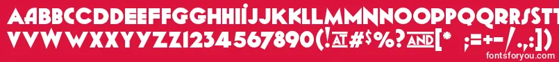 GeomancyExtraBold Font – White Fonts on Red Background