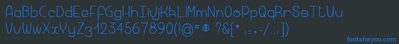 Macaronicheese Font – Blue Fonts on Black Background