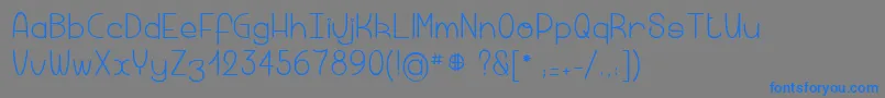 Macaronicheese-Schriftart – Blaue Schriften auf grauem Hintergrund