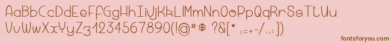 Macaronicheese Font – Brown Fonts on Pink Background