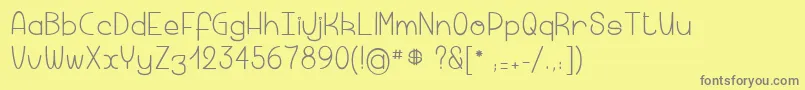 Macaronicheese Font – Gray Fonts on Yellow Background