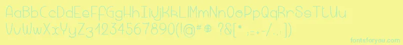 Macaronicheese Font – Green Fonts on Yellow Background