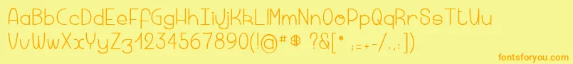 Macaronicheese Font – Orange Fonts on Yellow Background