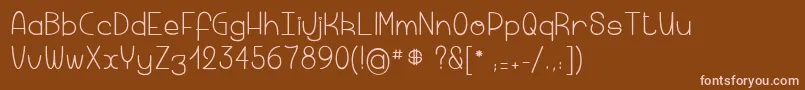 Macaronicheese Font – Pink Fonts on Brown Background
