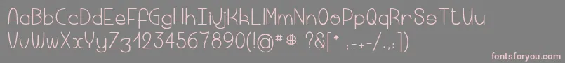 Macaronicheese Font – Pink Fonts on Gray Background