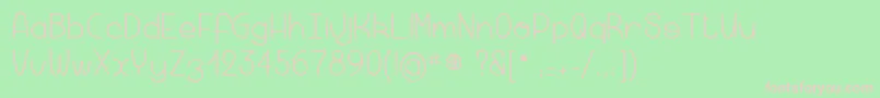 Macaronicheese Font – Pink Fonts on Green Background