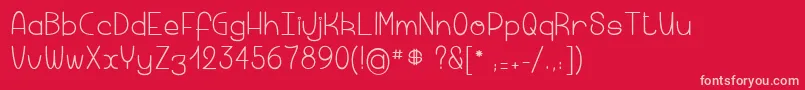 Macaronicheese Font – Pink Fonts on Red Background