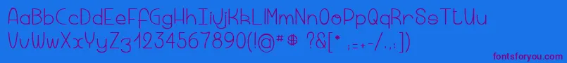 Macaronicheese Font – Purple Fonts on Blue Background