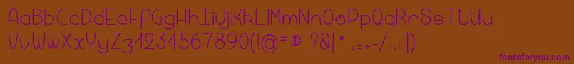 Macaronicheese Font – Purple Fonts on Brown Background