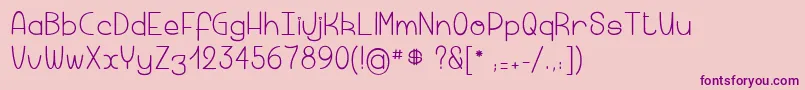 Macaronicheese Font – Purple Fonts on Pink Background