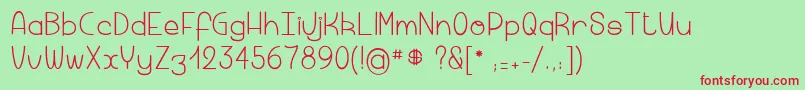 Macaronicheese Font – Red Fonts on Green Background