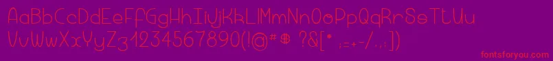 Macaronicheese Font – Red Fonts on Purple Background