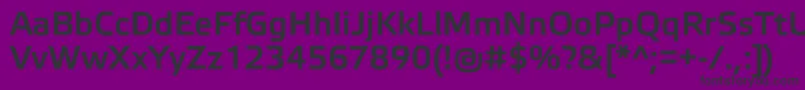 フォントElektraLightProBold – 紫の背景に黒い文字