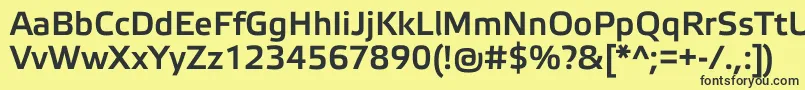 ElektraLightProBold Font – Black Fonts on Yellow Background