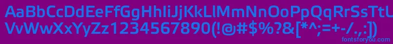 Czcionka ElektraLightProBold – niebieskie czcionki na fioletowym tle