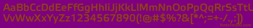 Czcionka ElektraLightProBold – brązowe czcionki na fioletowym tle