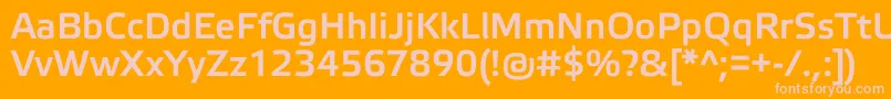 ElektraLightProBold-Schriftart – Rosa Schriften auf orangefarbenem Hintergrund