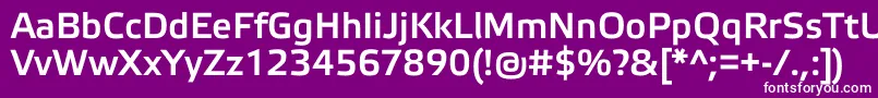 フォントElektraLightProBold – 紫の背景に白い文字