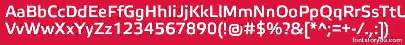 Шрифт ElektraLightProBold – белые шрифты на красном фоне