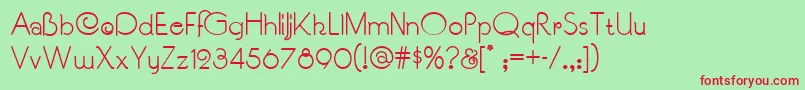 Souci Font – Red Fonts on Green Background