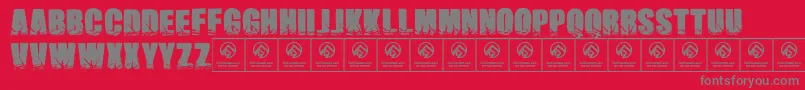Namesbrutas Font – Gray Fonts on Red Background