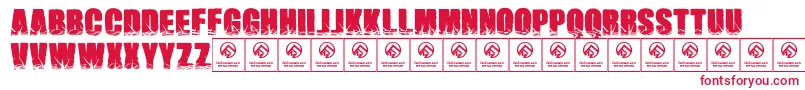 Namesbrutas Font – Red Fonts on White Background