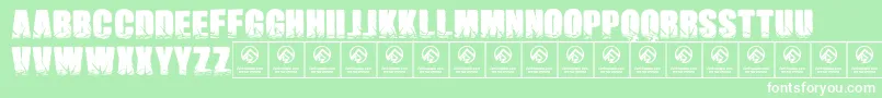Namesbrutas Font – White Fonts on Green Background