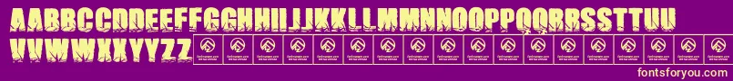 Namesbrutas Font – Yellow Fonts on Purple Background