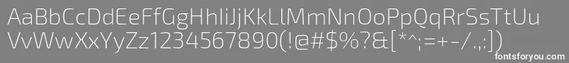 フォントExo2.0Extralight – 灰色の背景に白い文字