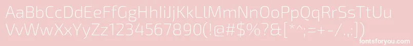 Exo2.0Extralight Font – White Fonts on Pink Background